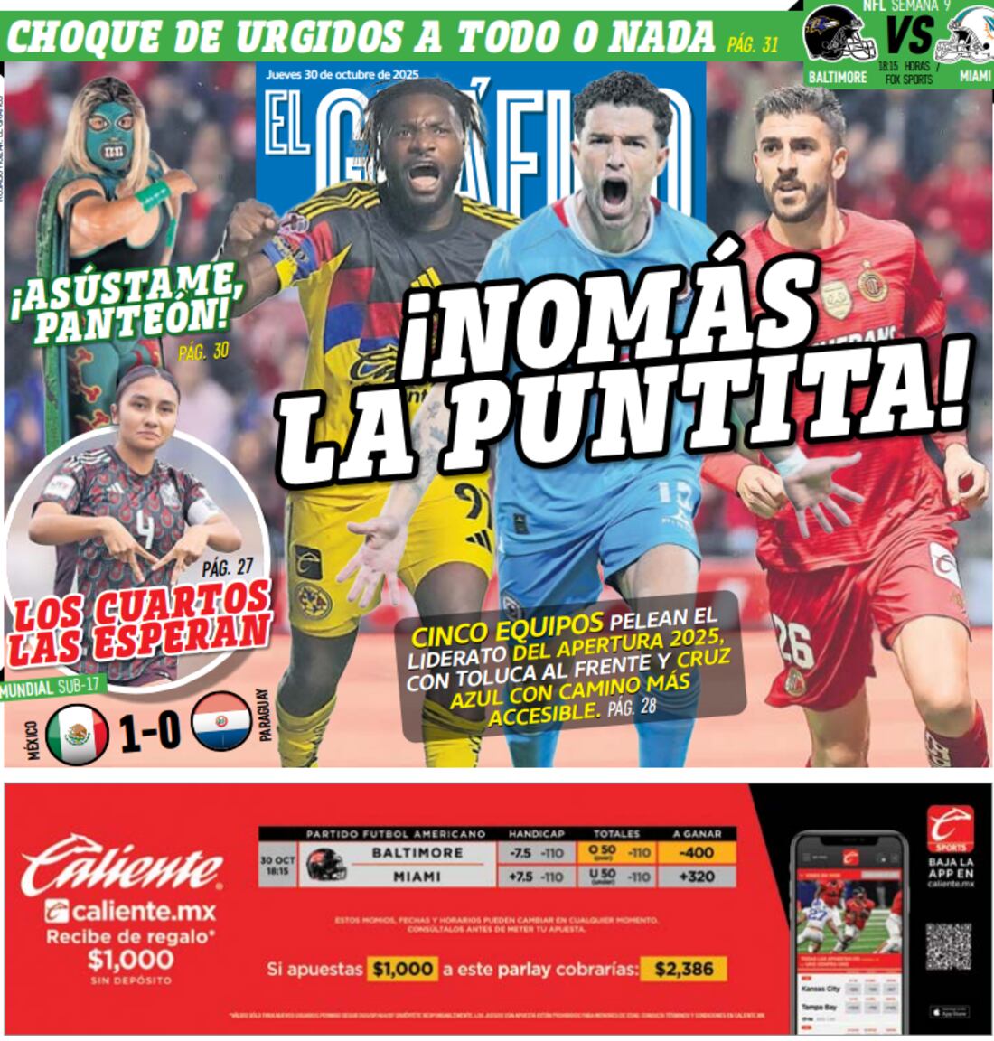 Portada El Gráfico | Jueves 30 de octubre 2025