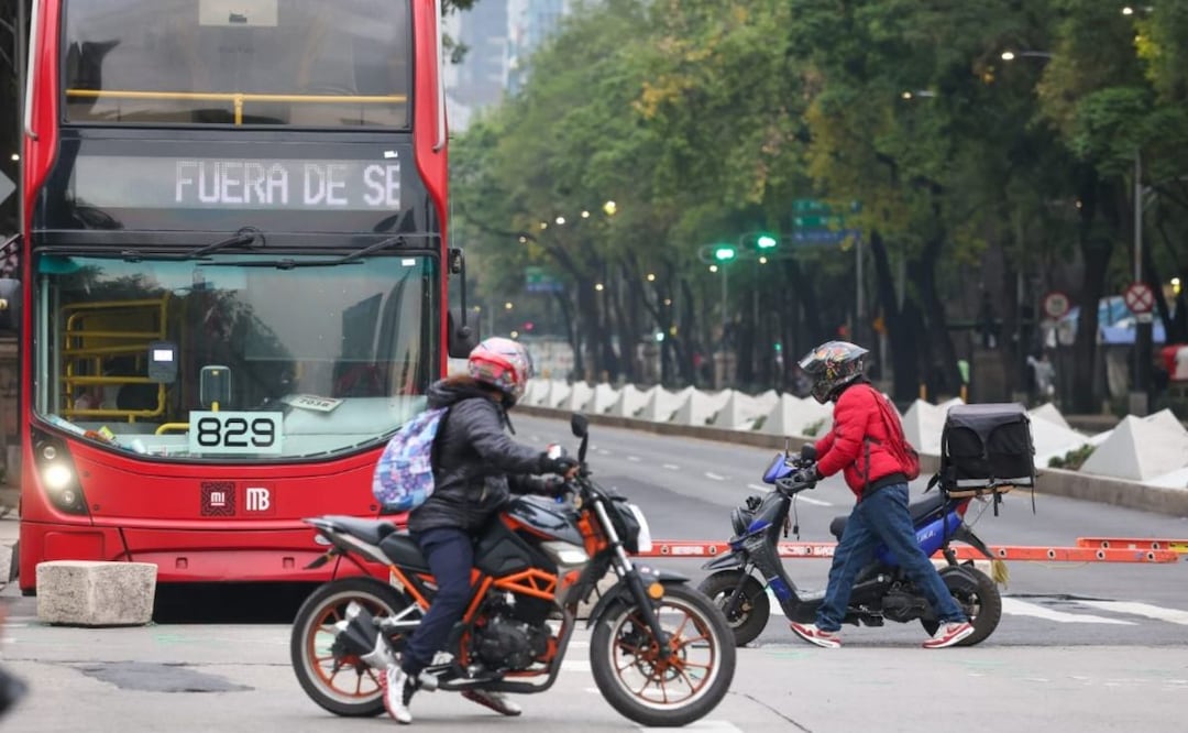 Bloqueo en Reforma. Foto: (Axel Sánchez. El Gráfico)