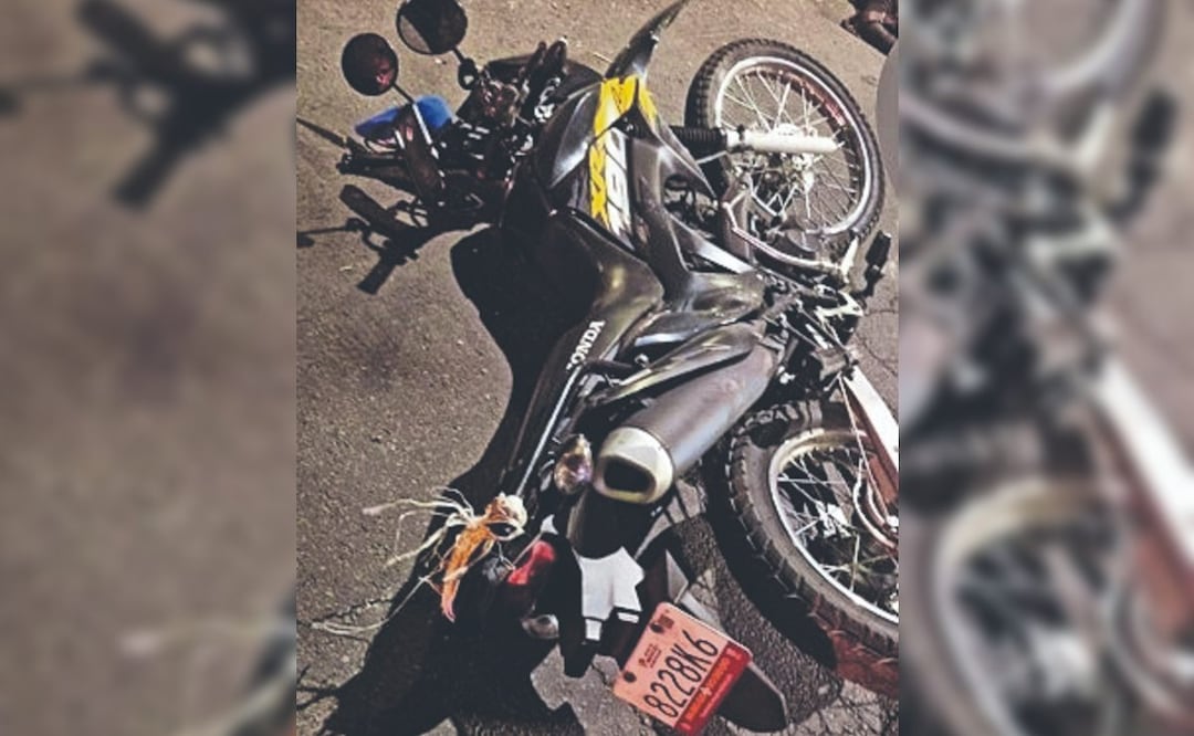 Motociclista derrapa y se quiebra la choya sobre la calzada General Ignacio Zaragoza. Foto: (Especial)