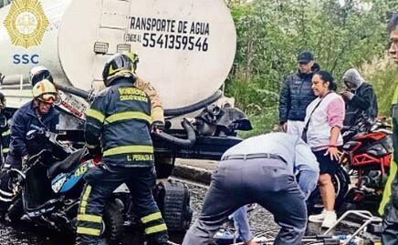 Biker quinceañero estampa la cara en pipa y sobrevive de milagro, en Álvaro Obregón