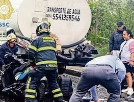 Biker quinceañero estampa la cara en pipa y sobrevive de milagro, en Álvaro Obregón