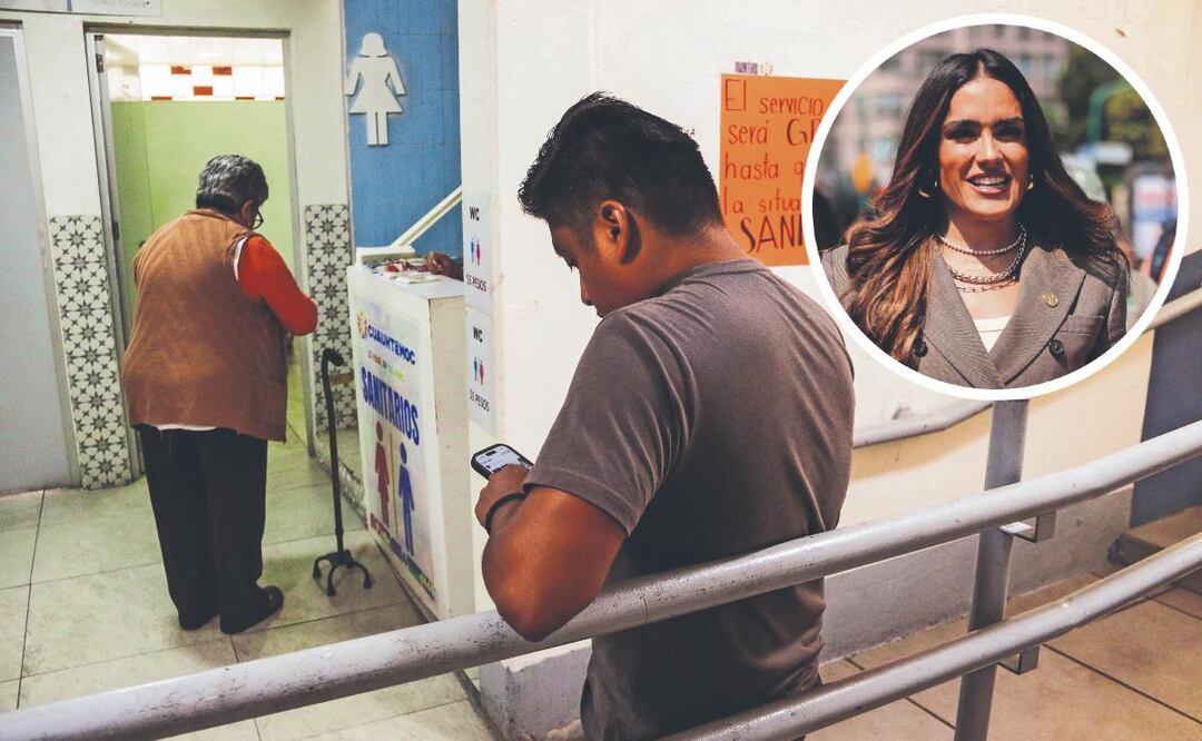 Baños Públicos en la alcaldía Cuauhtémoc. Foto: (Diego Simón. El Gráfico)