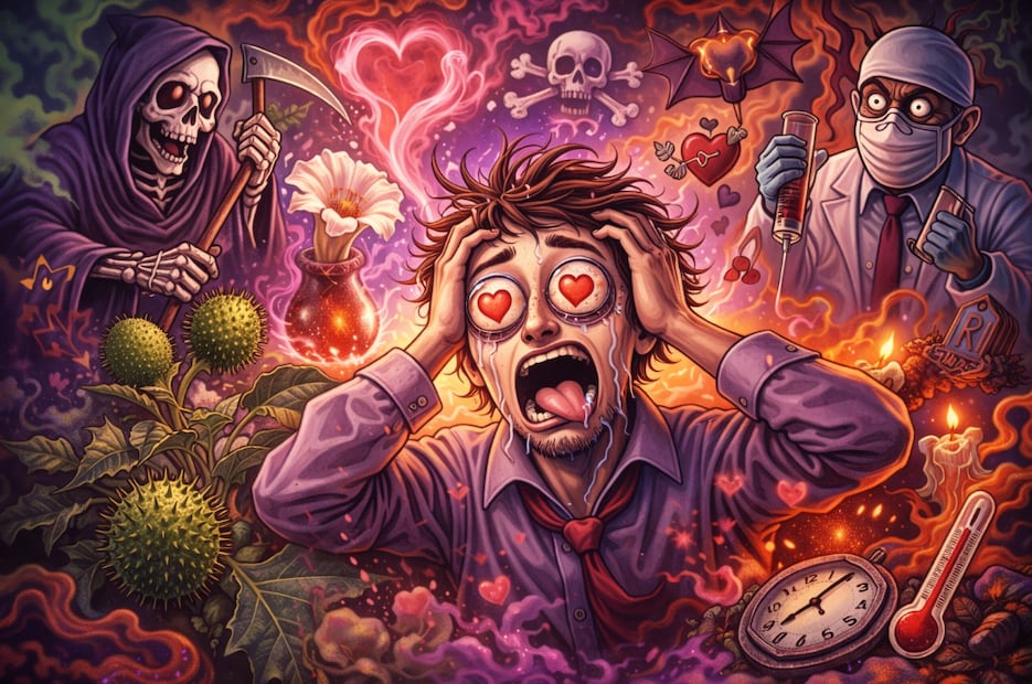 Efectos reales del toloache (Foto: Creada con IA)