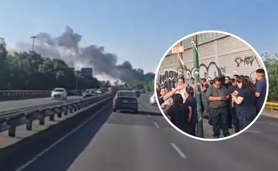 Imagen: Tania Aguilar (“¡Explotó la fábrica!”: Gran incendio en fábrica de hilos y llantas alerta a vecinos de Azcapotzalco )