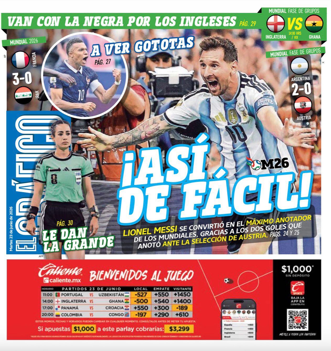 Portada El Gráfico | Martes 23 de Junio de 2026
