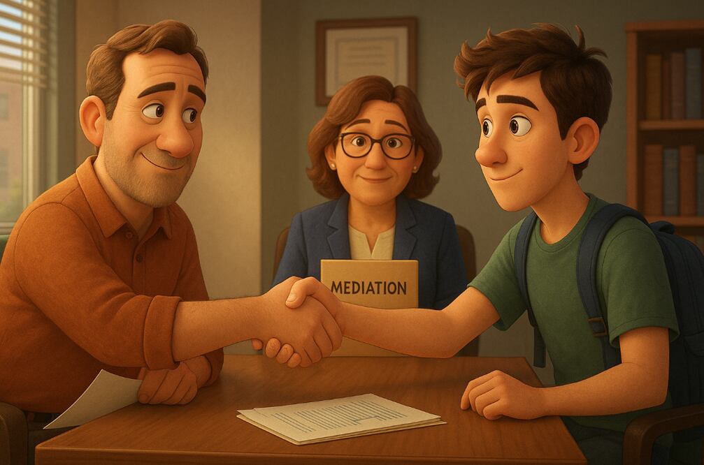 Mediación (Foto: Creada con IA)