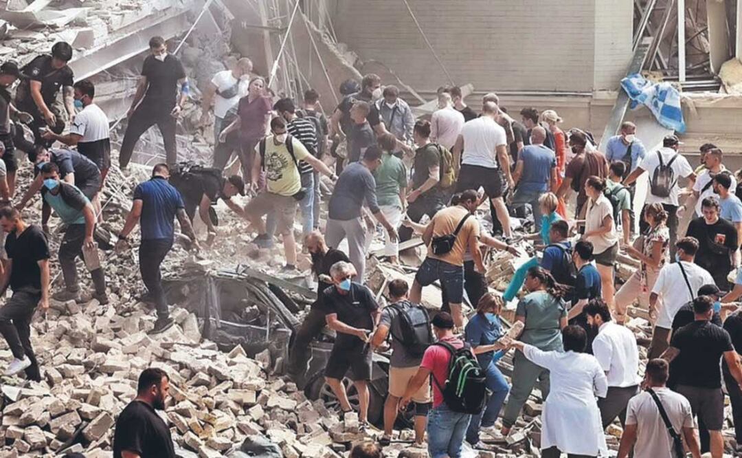 Los daños en Kiev afectaron a población vulnerable, como madres y niños hospitalizados.