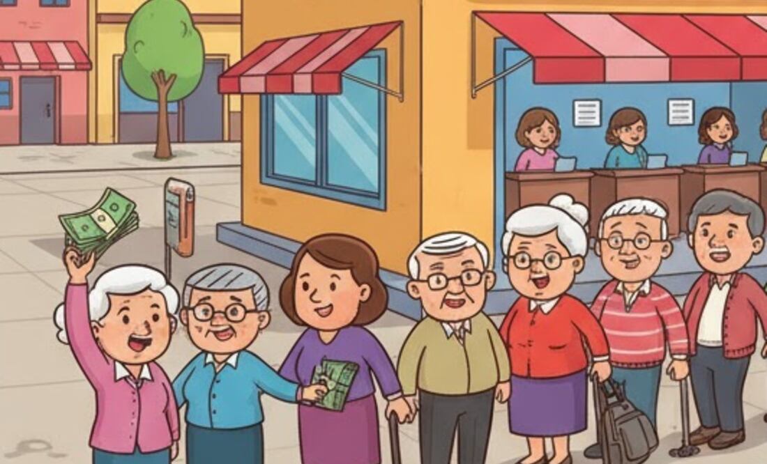 Pagos Pensión Bienestar (Foto: Creada con IA)