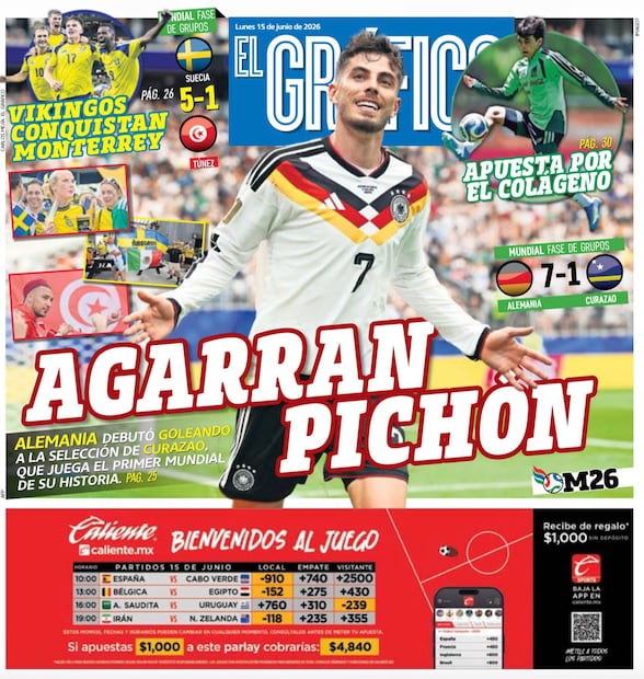 Portada El Gráfico | Lunes 15 de Junio de 2026