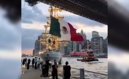 El buque Escuela Cuauhtémoc choca contra un puente en Nueva York: 22 tripulantes lesionados