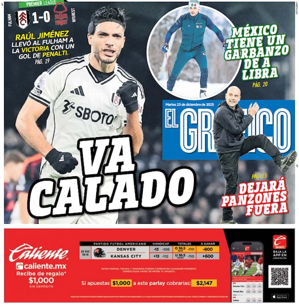 Portada El Gráfico | Martes 23 de diciembre 2025