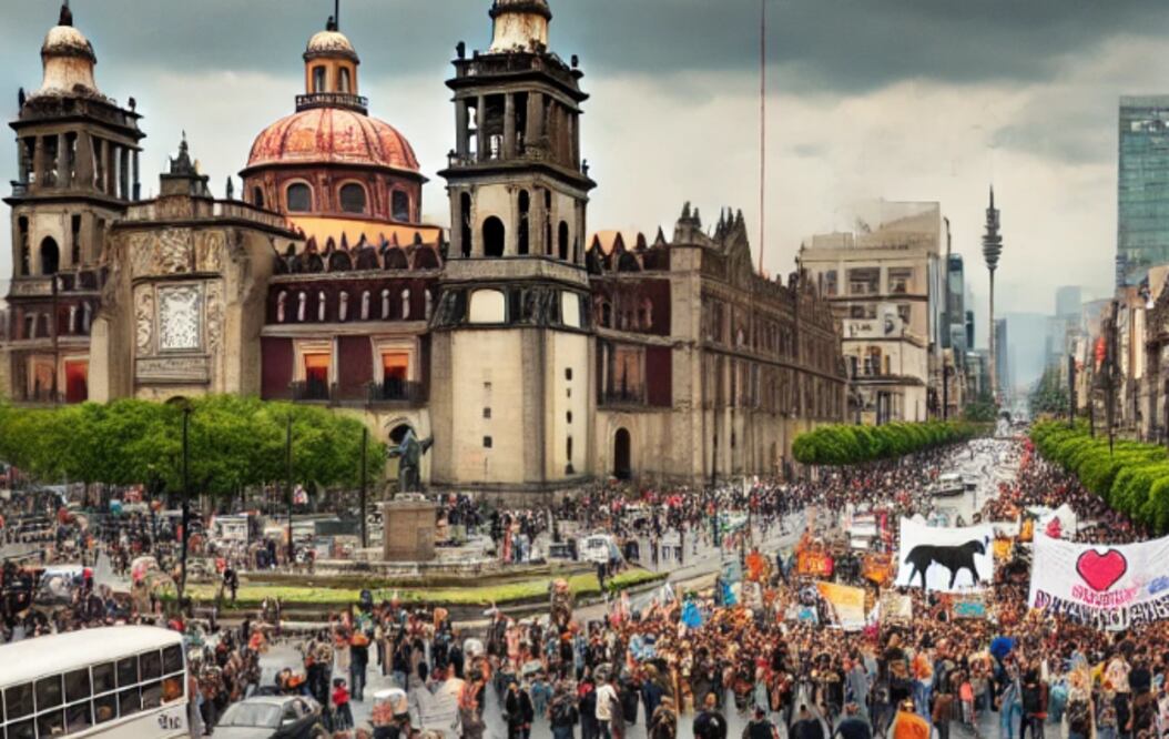 Tráfico hoy en CDMX (Foto: Creada con IA)