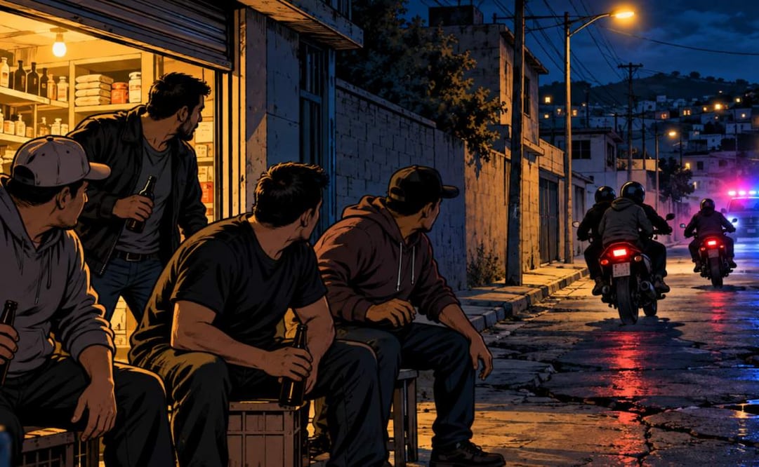 Reparten 10 balazos contra cuatro hombres mientras chupaban chela banquetera, en Chimalhuacán (Foto: Creada con IA)