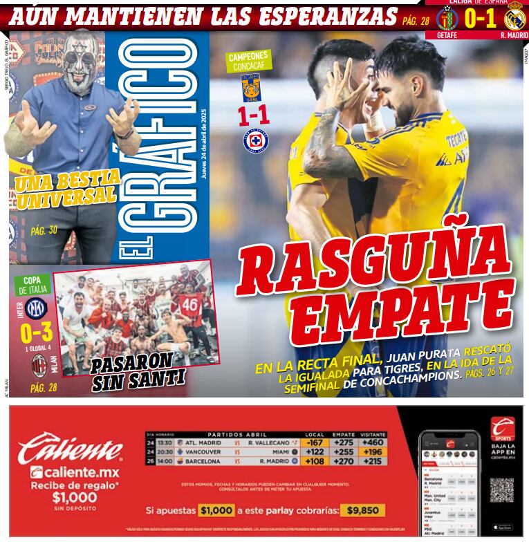 Portada El Gráfico | Jueves 24 de abril 2025