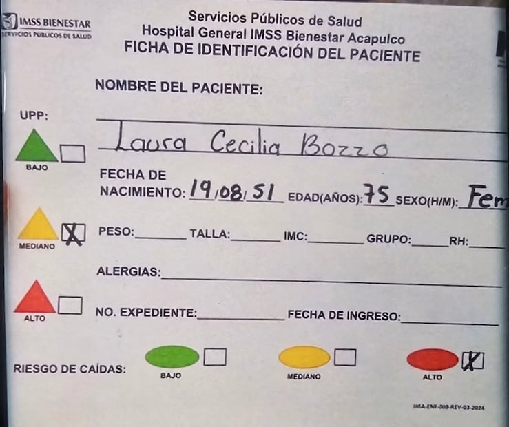 Ficha de Laura Bozzo (Vía: Redes)