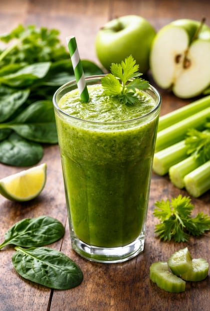 Jugo verde (Foto: Creada con IA)