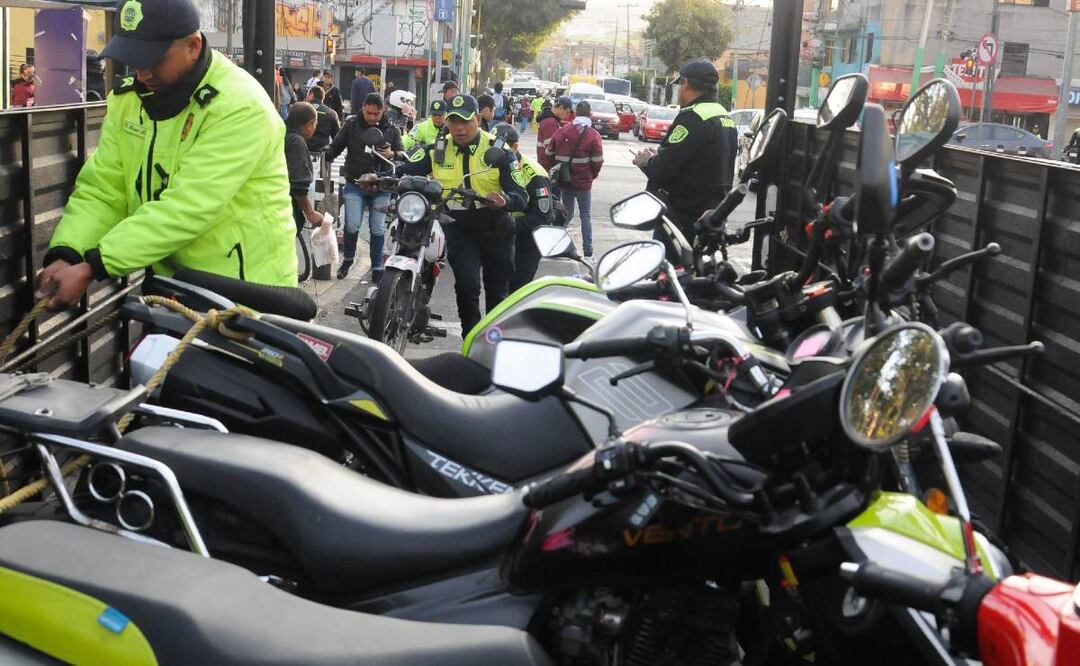 Bikers incumplen normas de vialidad y 76 motos se van al corralón en la CDMX