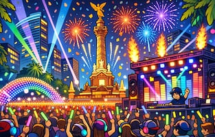 ¡Recibe el 2026 en grande! Música electrónica, luces y mucho más en Paseo de la Reforma