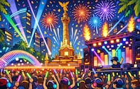 ¡Recibe el 2026 en grande! Música electrónica, luces y mucho más en Paseo de la Reforma