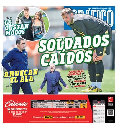 Imagen: Staff El Gráfico (Portada El Gráfico | Sábado 20 de diciembre 2026)
