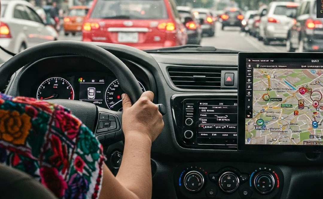 Tráfico en la CDMX (Foto: Creada con IA)