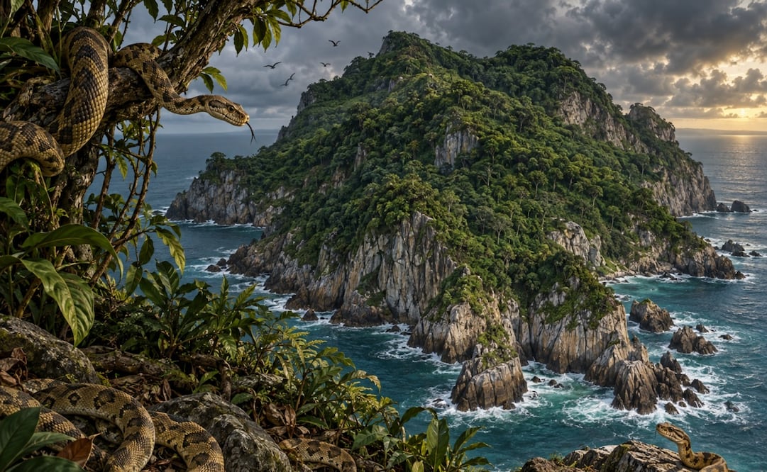 Isla da Queimada Grande. Foto: IA