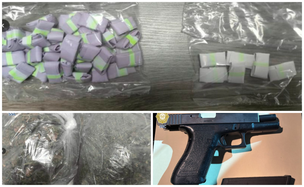 Les decomisaron drogas y armas. Fotos: Especial