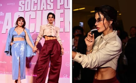 Bárbara de Regil ayuda a Angelique Boyer con su vestido y desata furor en presentación de película