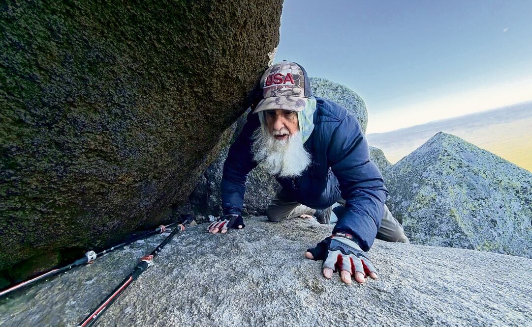 , Dale “Grey Beard” Sanders escalador de 91 años. Foto: AP