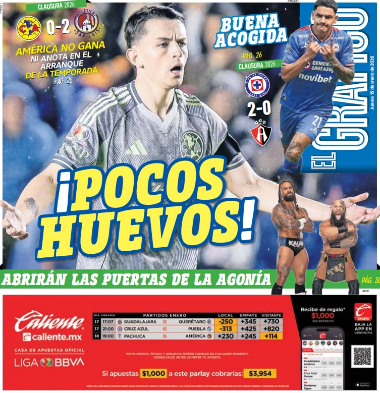 Portada El Gráfico | Jueves 15 de enero 2026