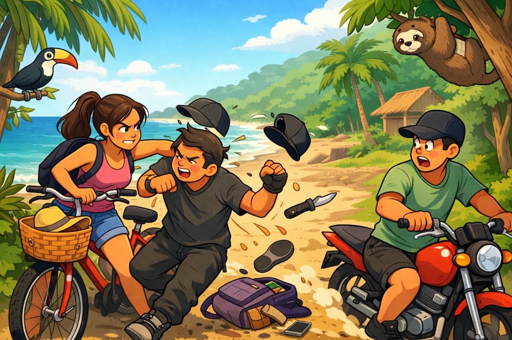 ¡Su barrio las respalda! Mexicanas ganan pelea tras intento de asalto en Costa Rica. Foto: (IA)