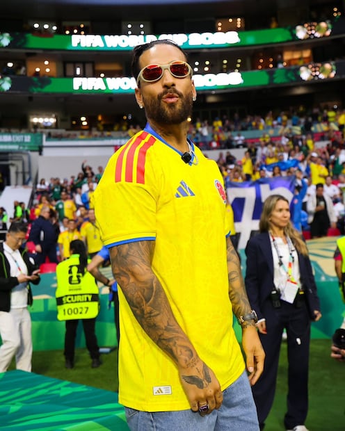 Maluma disfrutando el partido (Vía: X)