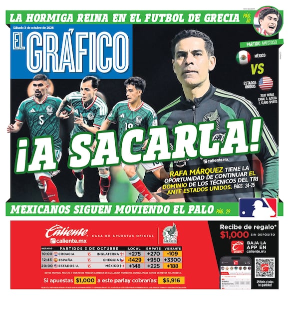 Portada El Gráfico | Sábado 3 de Octubre de 2026