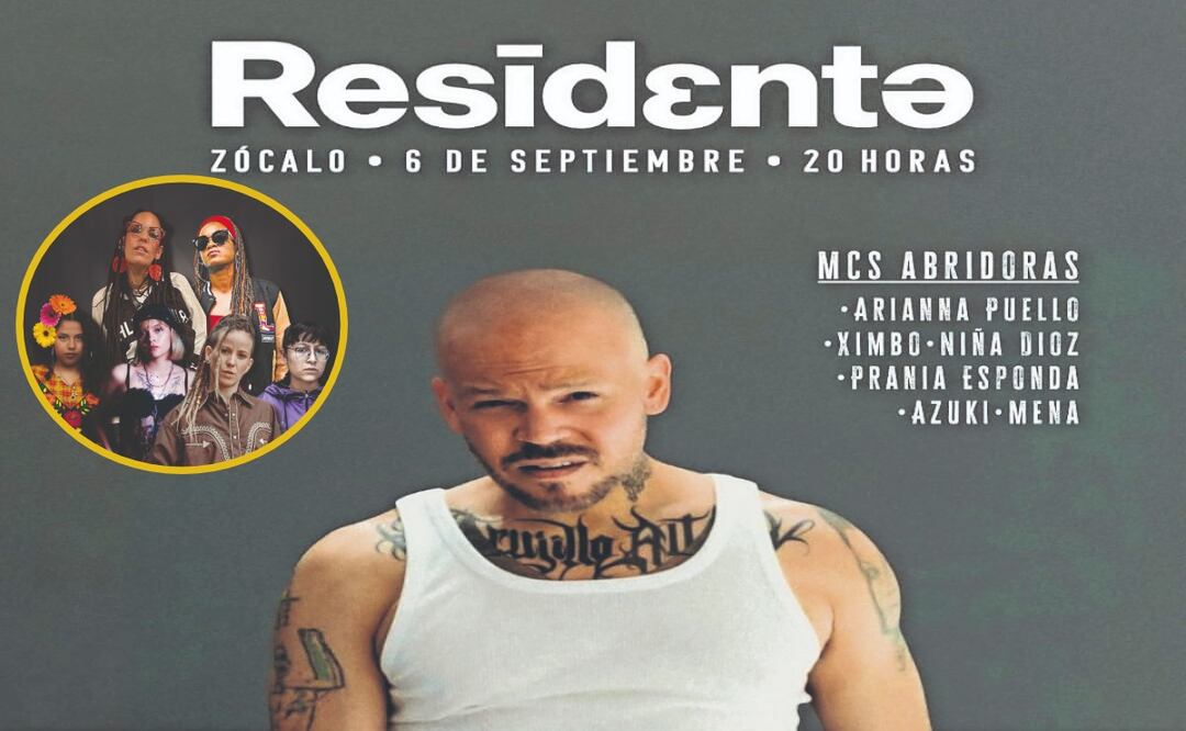¿Qué raperas acompañarán a Residente durante concierto en Zócalo?