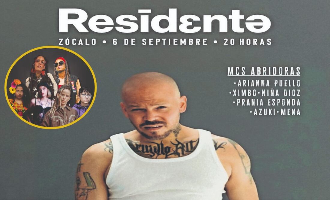 ¿Qué raperas acompañarán a Residente durante concierto en Zócalo?