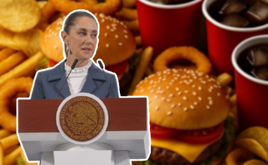 Claudia Sheinbaum y la comida chatarra (Foto: Staff El Gráfico)