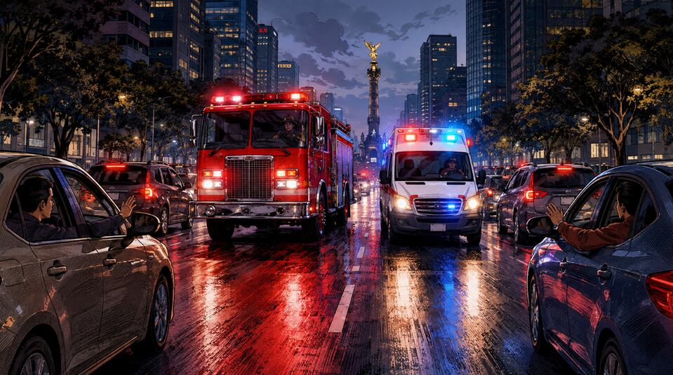 El egoísmo al volante también puede costar vidas durante una emergencia (Foto: Creada con IA)