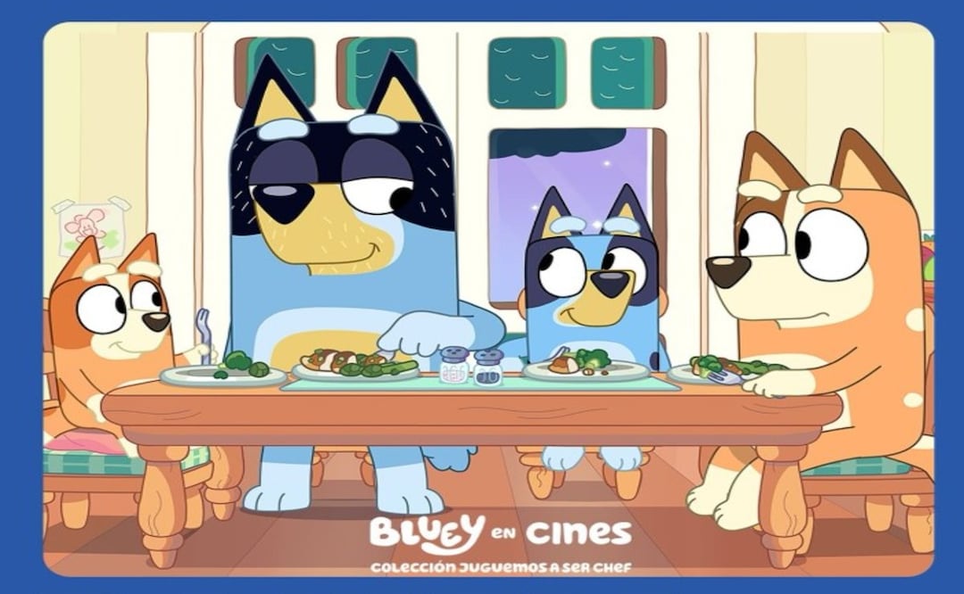 Coleccionables de Bluey en Cinemex. Foto: (Cinemex)