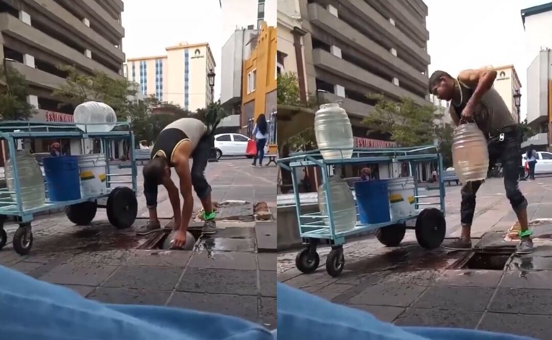 ¿Con antojo de aguas frescas? Hombre obtiene líquido de dudosa procedencia en Jalisco