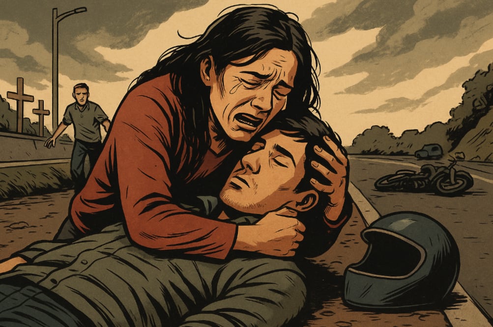 Joven muere en la México-Texcoco (Foto: Creada con IA)