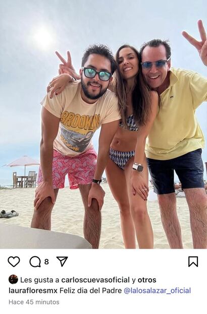 Laura Flores felicita a Lalo Salazar por el Día del padre