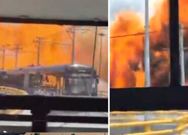 VIDEO: Pasajeros del Trolebús Elevado viven aterrador momento tras explosión de pipa en Puente de La Concordia
