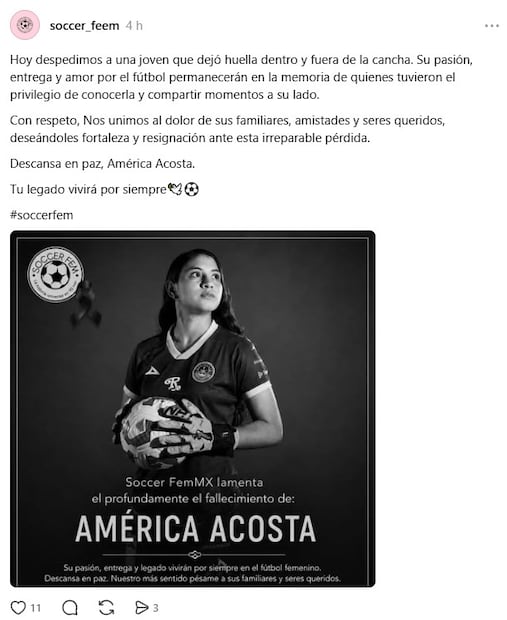 Luto en la Liga MX Femenil: Muere jugadora del Mazatlán con tan solo 19 años. Foto: (Especial)