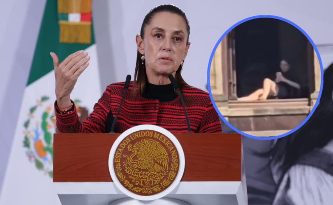 Sheinbaum aclara misterio en Palacio Nacional: Mujer sí asoleaba sus piernas y ya hubo sanción (Foto: Fernanda Rojas)