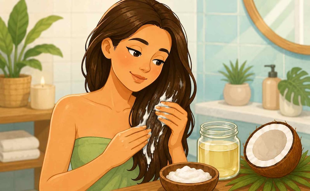 ¿Cómo hacer aceite de coco en casa? La receta fácil, sus beneficios, riesgos y todo lo que debes saber. Foto: (IA)