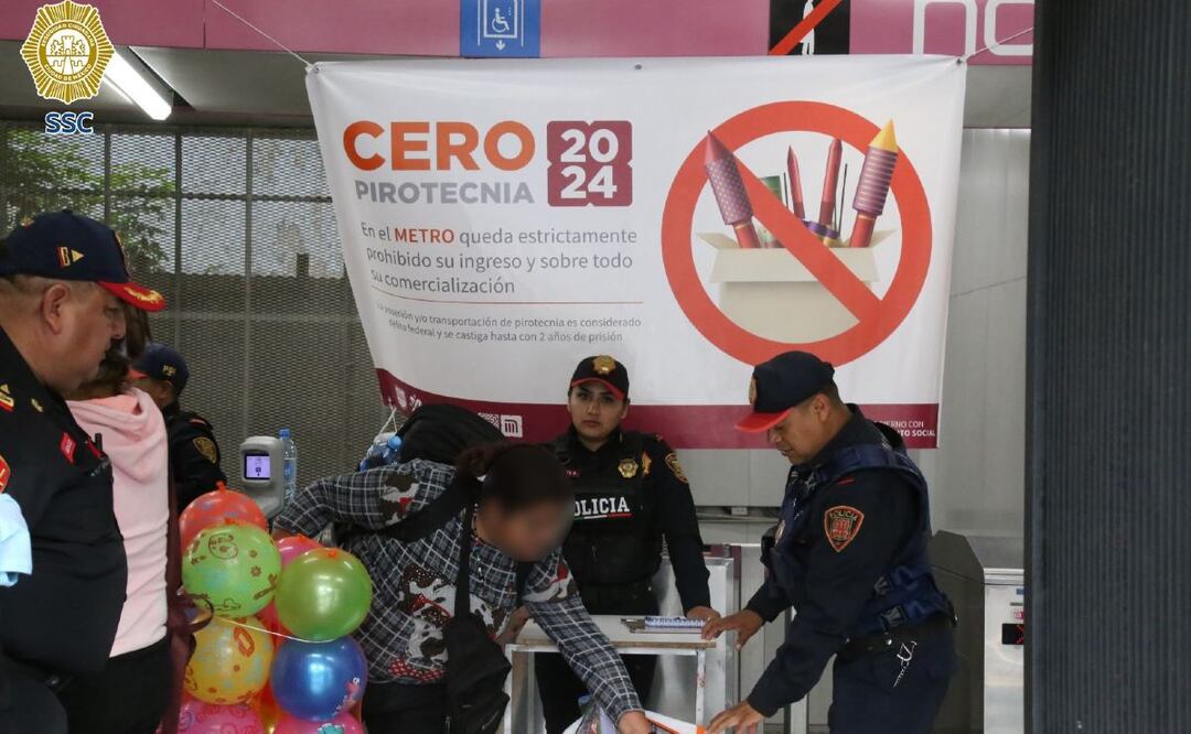 Metro CDMX: Decomisan una tonelada de cuetes tras operativo “Cero Pirotecnia” en la Merced