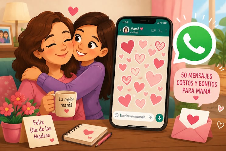 50 frases cortas y bonitas para felicitar a mamá por WhatsApp este Día de las Madres