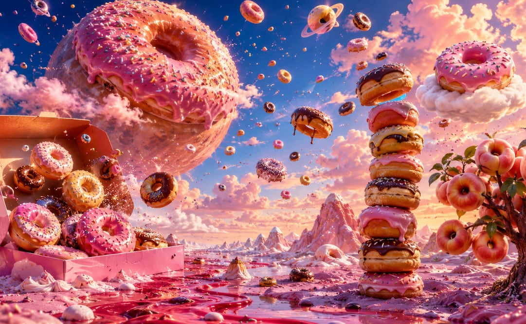 ¿Qué tanto sabes de las donas? Curiosidades que van más allá del antojo (Foto: Creada con IA)