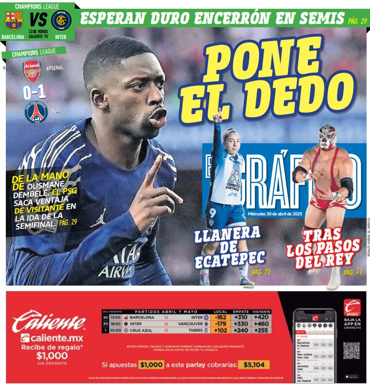 Portada El Gráfico | Miércoles 30 de abril 2025