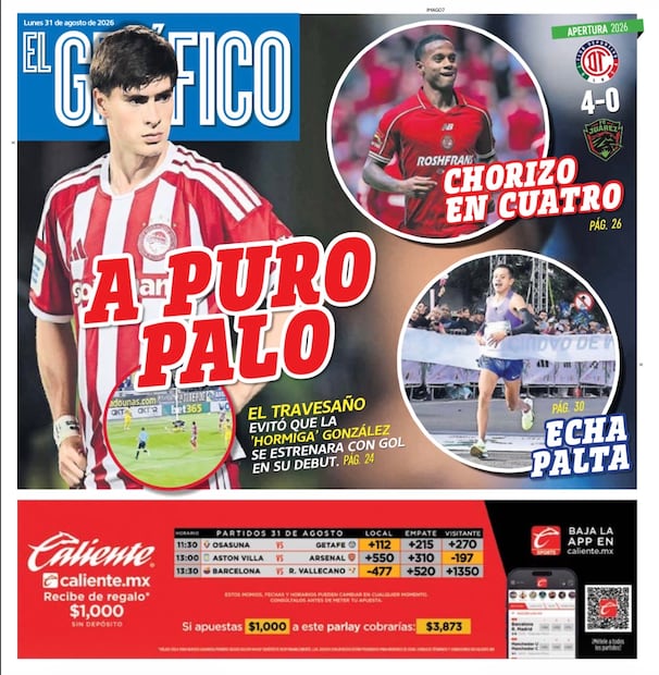 Portada El Gráfico | Lunes 31 de Agosto de 2026
